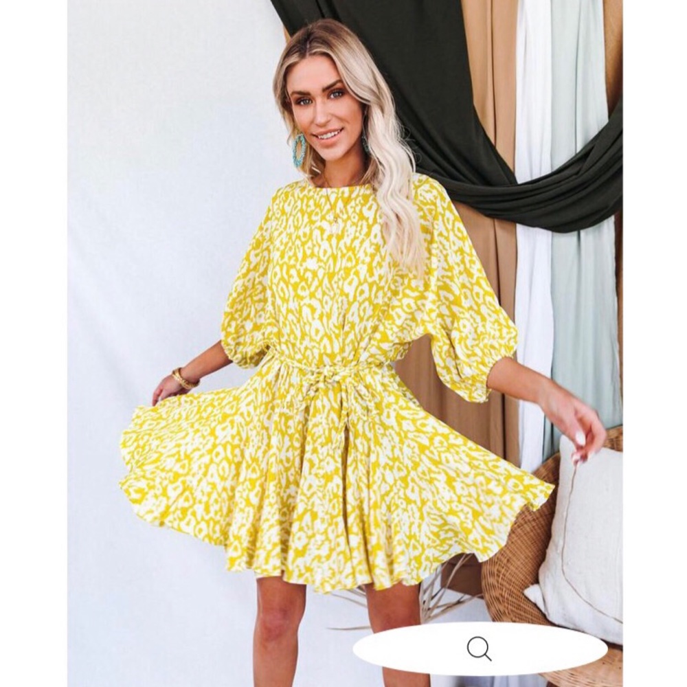 Hey Now Leopard Rope Tie Dress